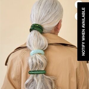 LELET NY Malachite Marble Double Arch Pony plus Single New w/ Box